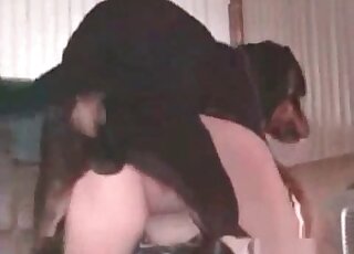 Sexy doggy fucking her tight crack