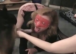 Dog cock is the best thing for a kinky mommy